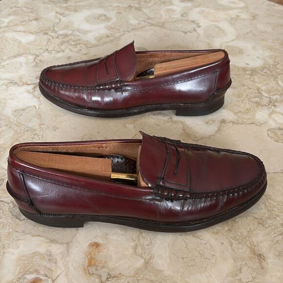 Sebago Classic Dan Leather Penny Loafers - Garnet - Picture 6 of 14